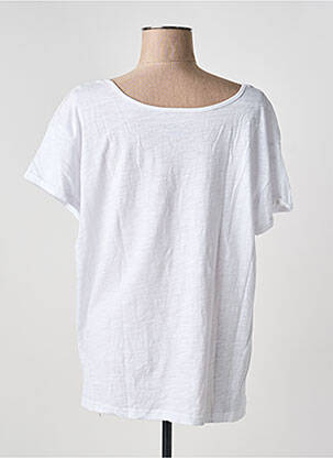 T-shirt sérigraphie floquée manches courtes blanc LCOUTURE femme