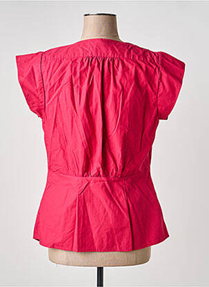 Chemisier manches courtes manches courtes rose DDP femme