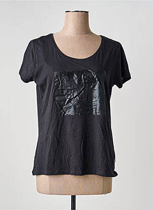 T-shirt coupe droite manches courtes noir I.CODE (By IKKS) femme
