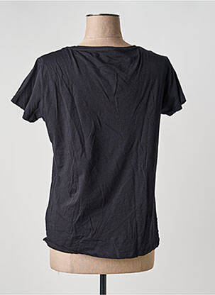 T-shirt sérigraphie floquée manches courtes noir I.CODE (By IKKS) femme