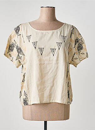 Top manches courtes manches courtes beige MAISON SCOTCH femme