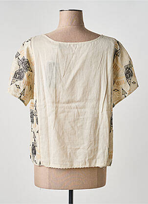 Top manches courtes manches courtes beige MAISON SCOTCH femme