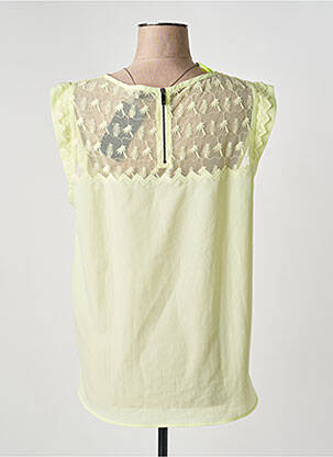 Top tissage crêpe manches courtes jaune MAISON SCOTCH femme
