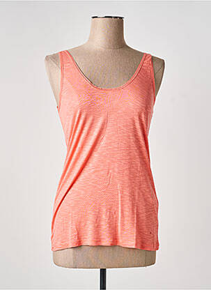 Débardeur coupe cintrée sans manche orange I.CODE (By IKKS) femme