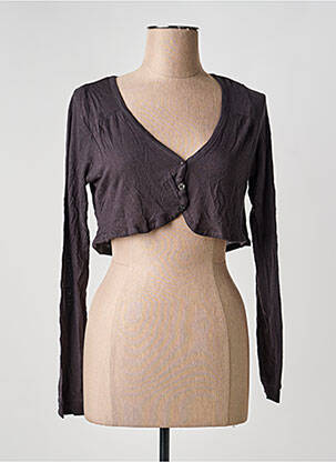 Gilet cache-cœur coupe cintrée noir DDP femme