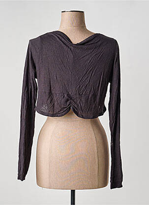 Gilet cache-cœur coupe cintrée noir DDP femme