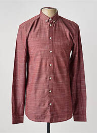 Chemise manches longues imprimé fantaisie rouge MINIMUM homme