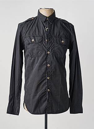 Chemise manches longues coupe cintrée gris JACHS homme