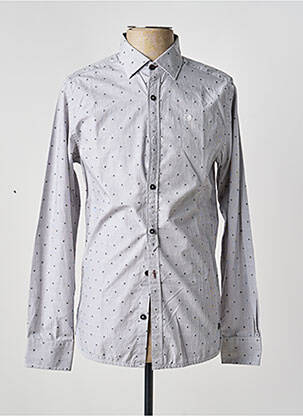 Chemise manches longues imprimé fantaisie gris DSTREZZED homme