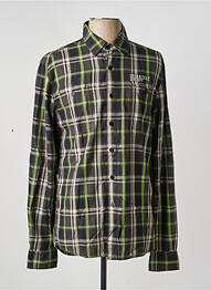 Chemise manches longues imprimé carreaux marron FIRETRAP homme