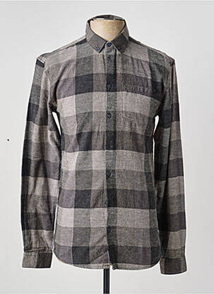 Chemise manches longues imprimé carreaux gris MINIMUM homme