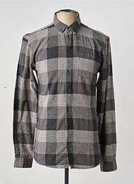 Chemise manches longues imprimé carreaux gris MINIMUM homme