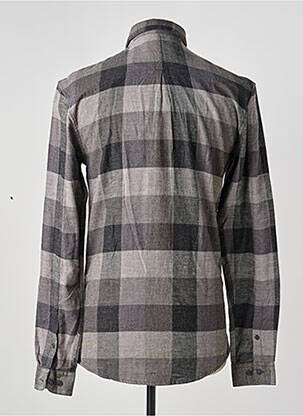 Chemise manches longues imprimé carreaux gris MINIMUM homme