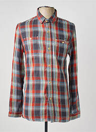 Chemise manches longues imprimé carreaux orange FIRETRAP homme