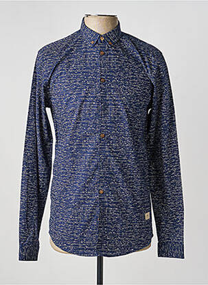 Chemise manches longues imprimé fantaisie bleu MINIMUM homme