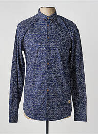 Chemise manches longues imprimé fantaisie bleu MINIMUM homme