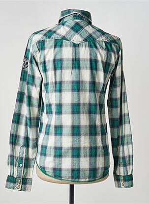 Chemise manches longues imprimé carreaux vert TOMMY HILFIGER homme