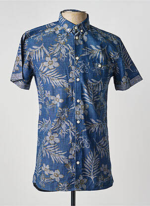 Chemise manches courtes imprimé fantaisie bleu MINIMUM homme