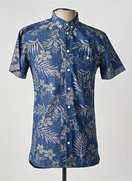 Chemise manches courtes imprimé fantaisie bleu MINIMUM homme