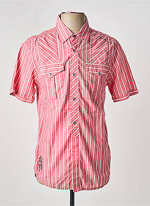 Chemise manches courtes coupe cintrée rouge FIRETRAP homme