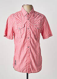 Chemise manches courtes coupe cintrée rouge FIRETRAP homme