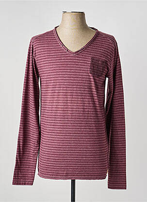 T-shirt coupe cintrée manches longues violet DSTREZZED homme