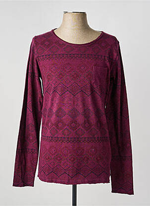 T-shirt coupe cintrée manches longues violet DSTREZZED homme