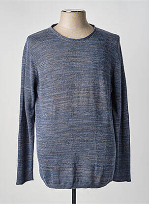 Pull col rond manches longues bleu DSTREZZED homme