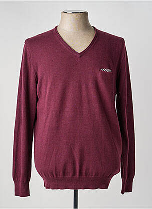 Pull col v manches longues violet DSTREZZED homme