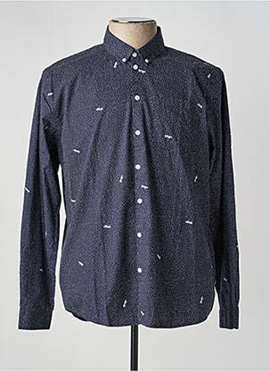 Chemise manches longues imprimé fantaisie bleu MINIMUM homme