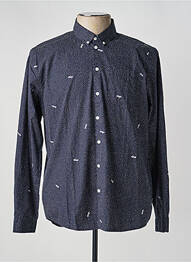 Chemise manches longues imprimé fantaisie bleu MINIMUM homme