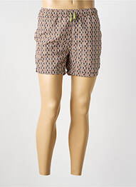 Short de bain tissage popeline marron DSTREZZED homme