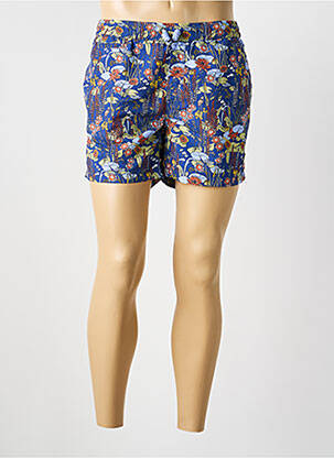Short de bain tissage popeline bleu DSTREZZED homme