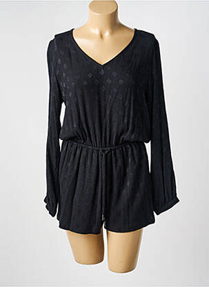 Combishort col v manches longues noir I.CODE (By IKKS) femme