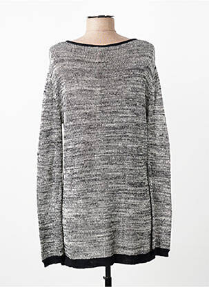 Pull coupe cintrée manches longues gris I.CODE (By IKKS) femme