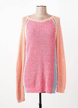 Pull tissage chiné manches longues rose MAISON SCOTCH femme