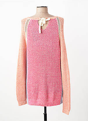 Pull tissage chiné manches longues rose MAISON SCOTCH femme