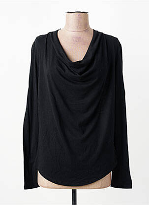 Top coupe fluide manches longues noir MAISON SCOTCH femme
