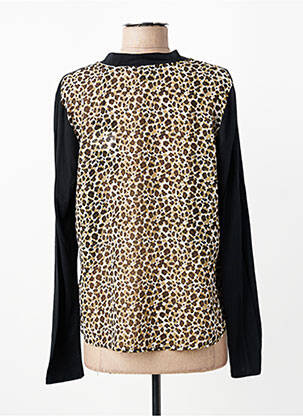 Top tissage crêpe manches longues noir MAISON SCOTCH femme