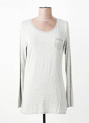 T-shirt manches longues manches longues gris IKKS femme