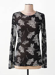 Top tissage jersey manches longues noir MINIMUM femme