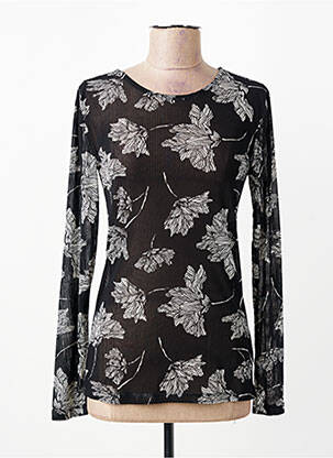 Top tissage jersey manches longues noir MINIMUM femme