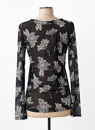 Top tissage jersey manches longues noir MINIMUM femme