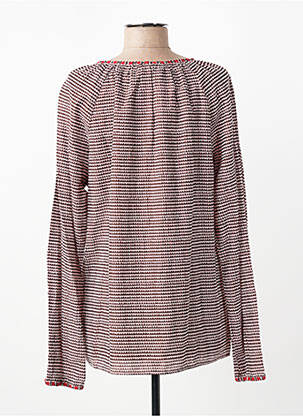 Tunique manches longues imprimé fantaisie marron MAISON SCOTCH femme