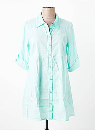 Tunique manches longues col chemisier bleu VERO MODA femme