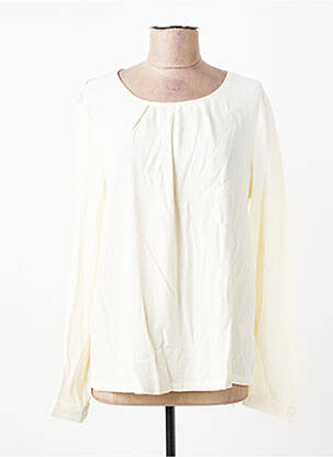 Blouse fermeture boutonnée au dos manches longues beige MINIMUM femme