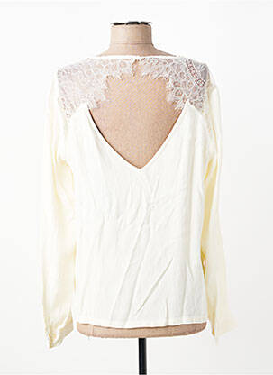 Blouse fermeture boutonnée au dos manches longues beige MINIMUM femme