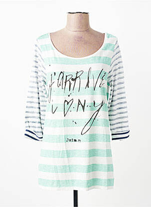 T-shirt manches 3/4 manches 3/4 vert MAISON SCOTCH femme