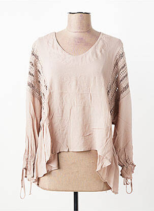 Blouse légère et transparente manches 3/4 beige IMPERIAL femme