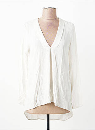 Tunique manches longues tissage crêpe blanc PLEASE femme